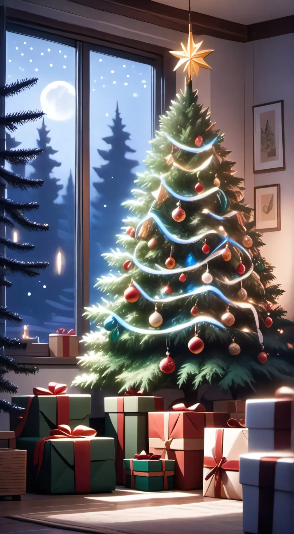 ai character: DW Christmas! background