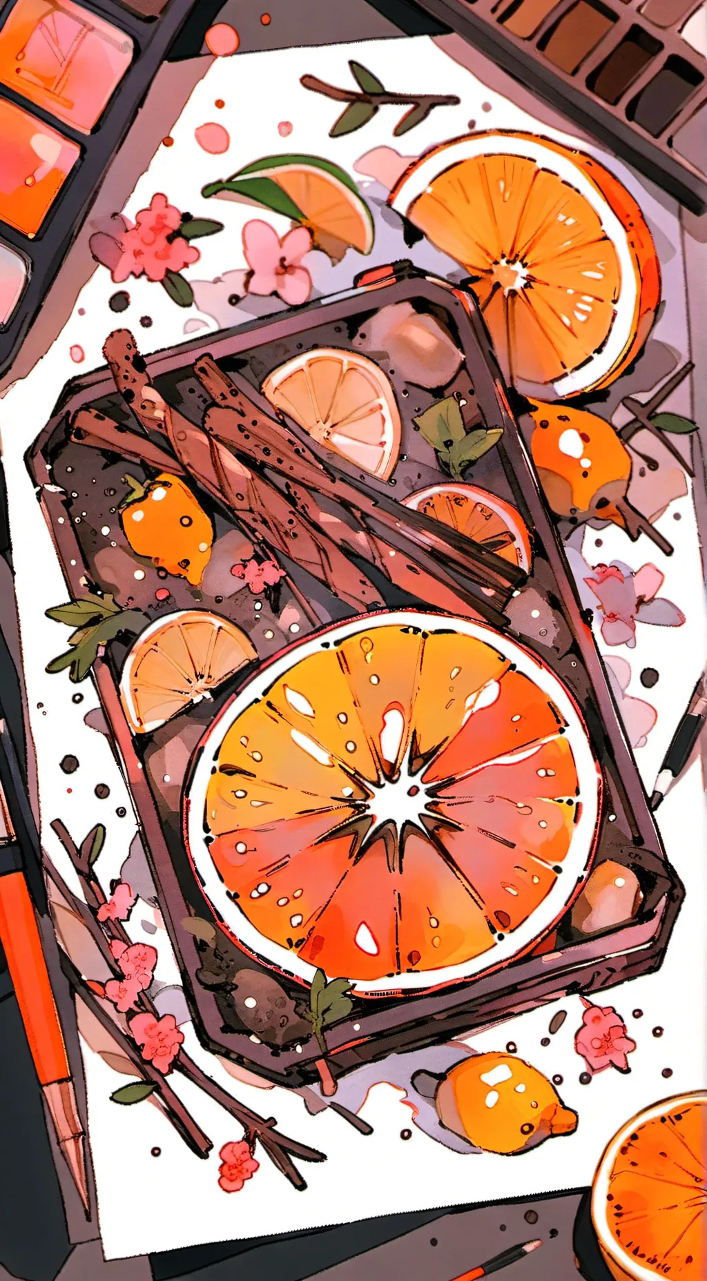 ai character: ALIVE FRUIT 🍊 background