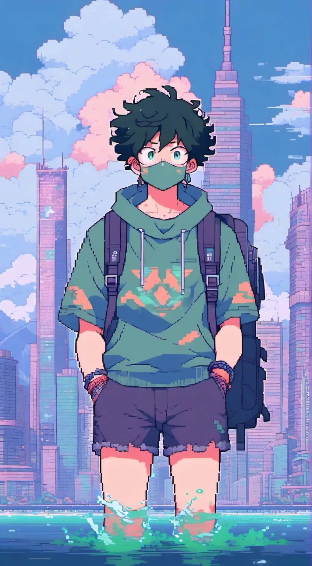 ai character: 💚deku💚 background