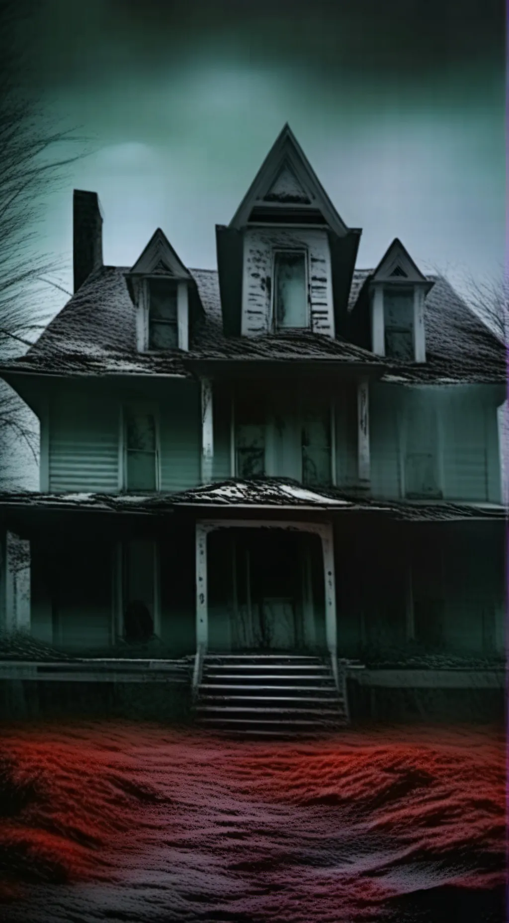 ai character: haunted house background