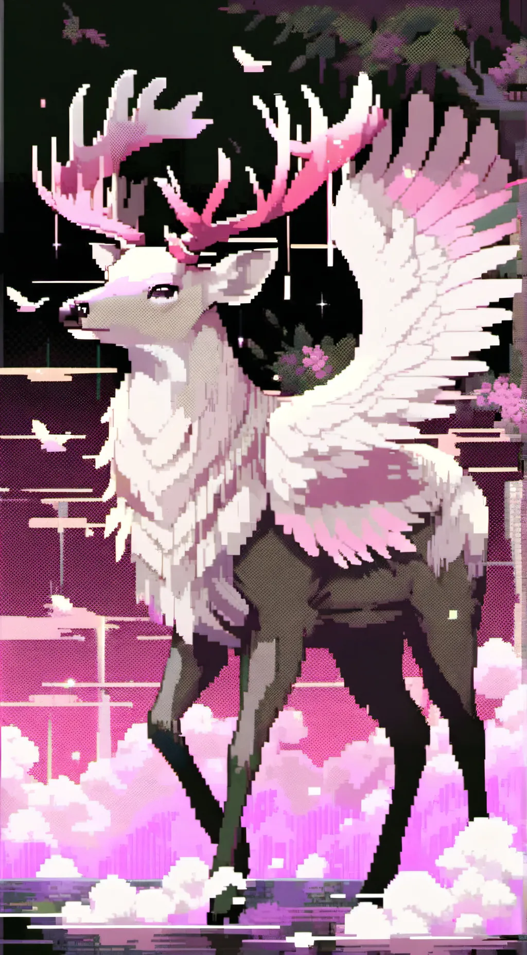 ai character: a hybrid deer background