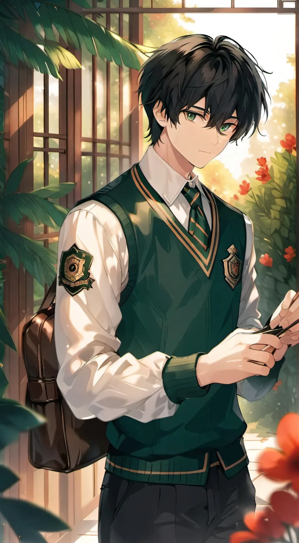 ai character: Evan-Bulli y mi oc background