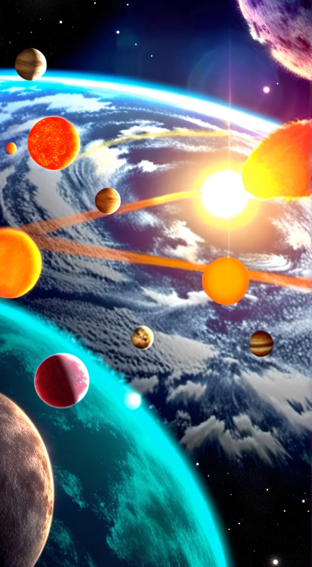 ai character: solarballs background