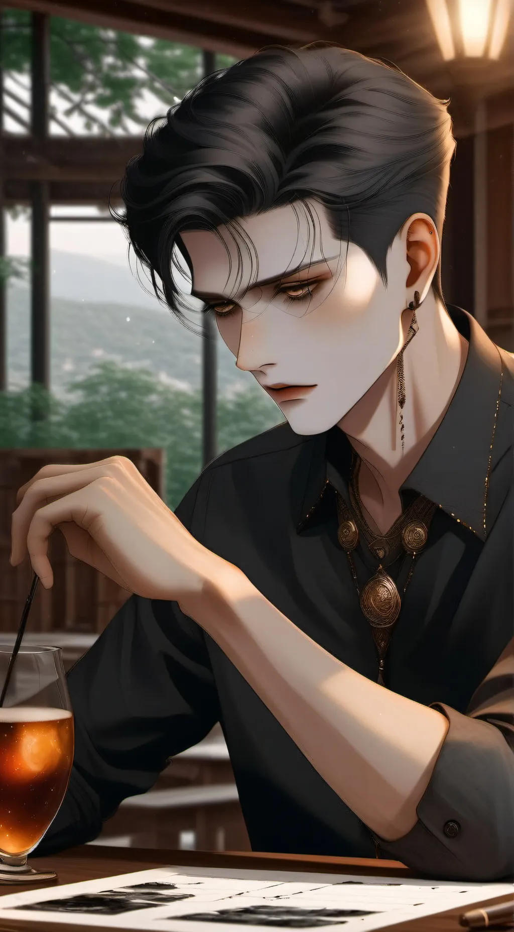 ai character: Леон background