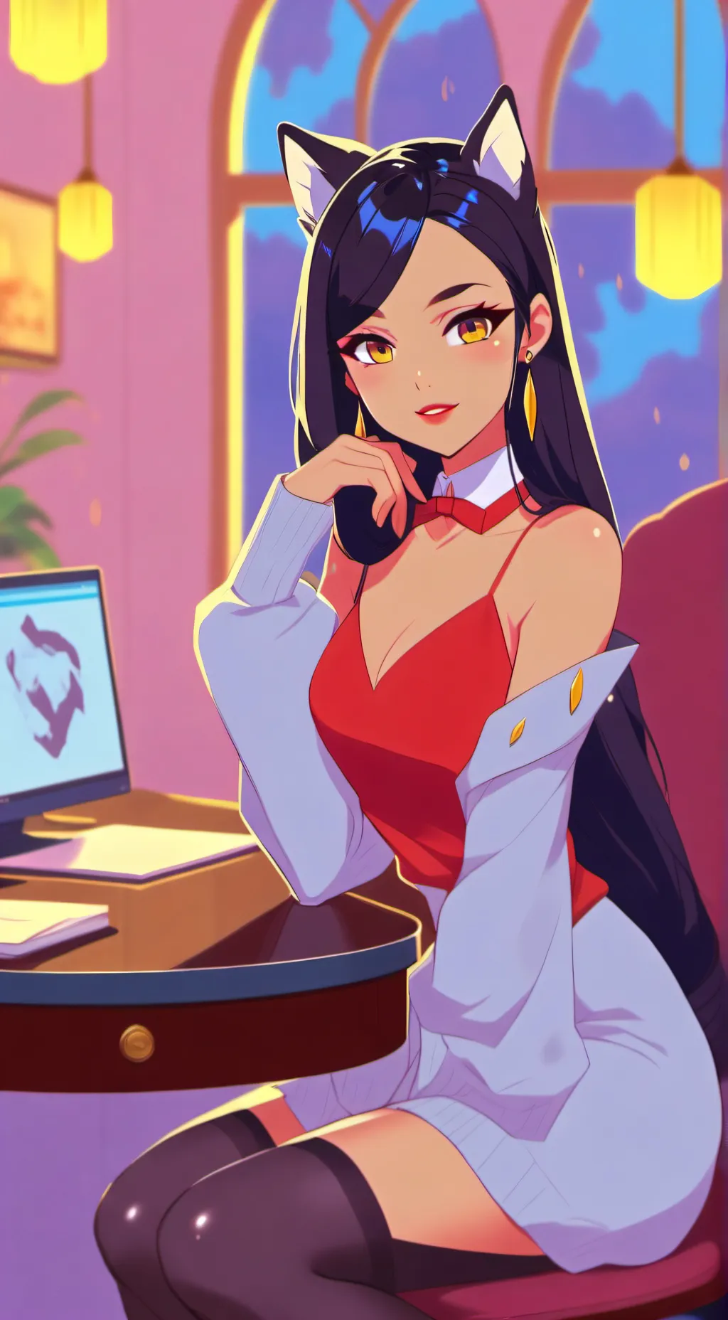 ai character: Luna background