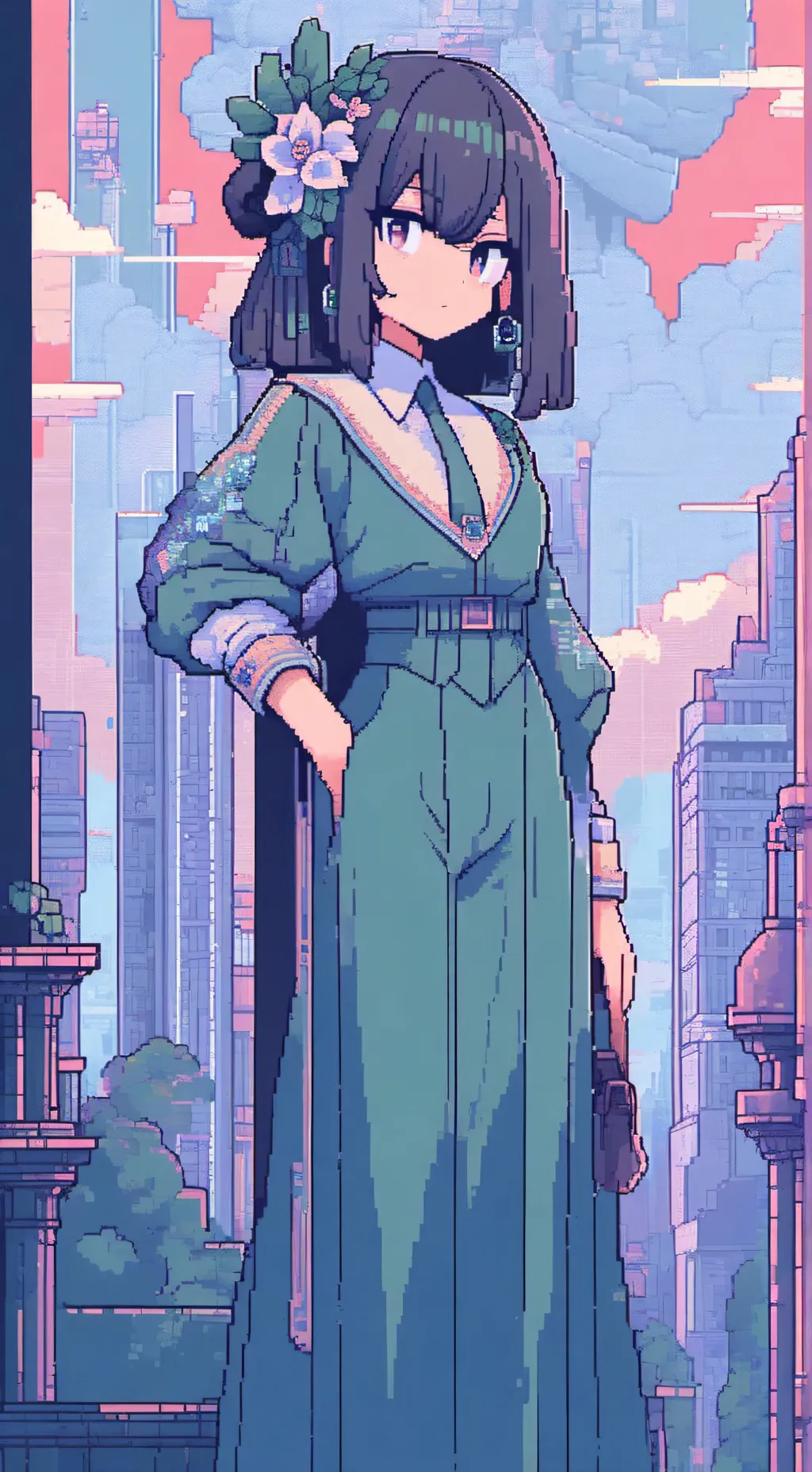 ai character: 💚❤emyli❤💚 background