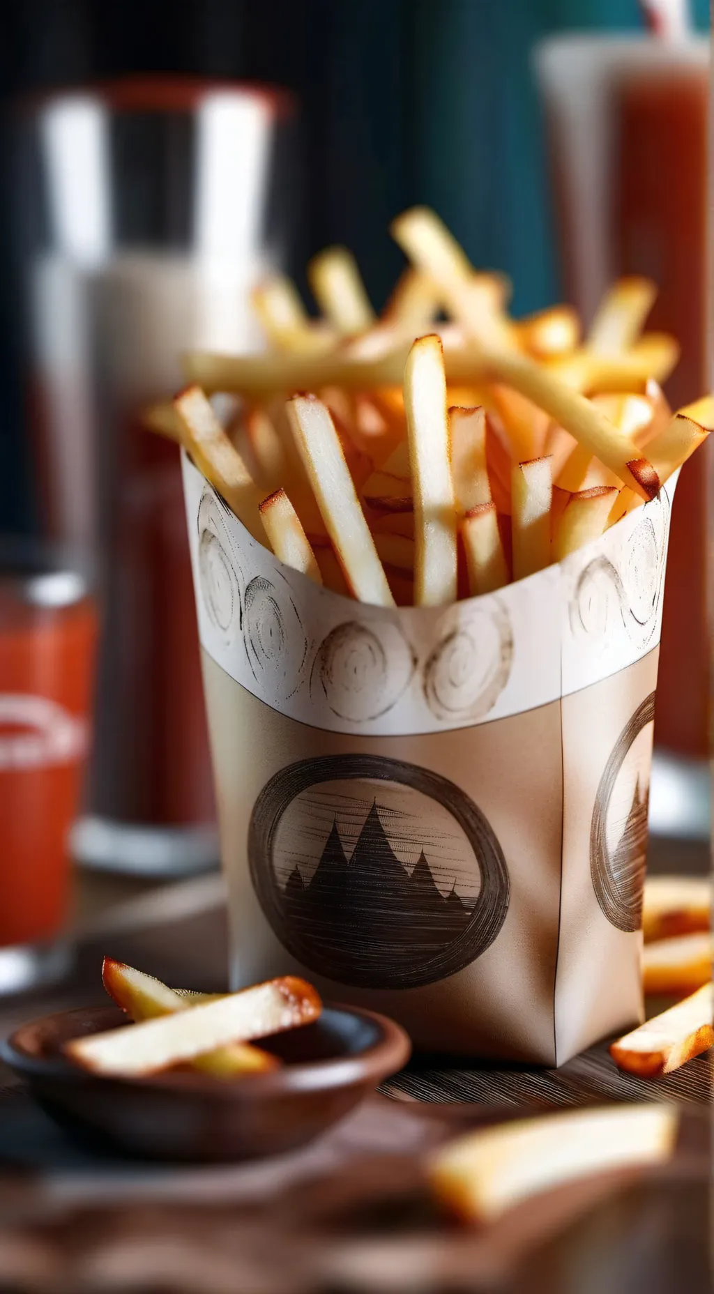 ai character: Unusual Fries...? background