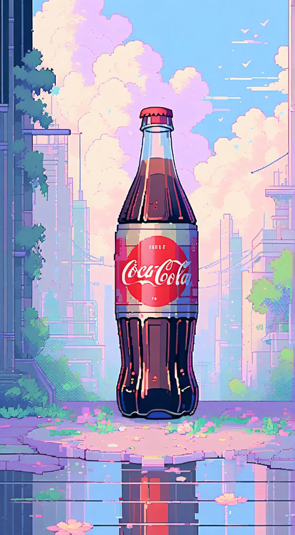 ai character: Coca-Cola  background