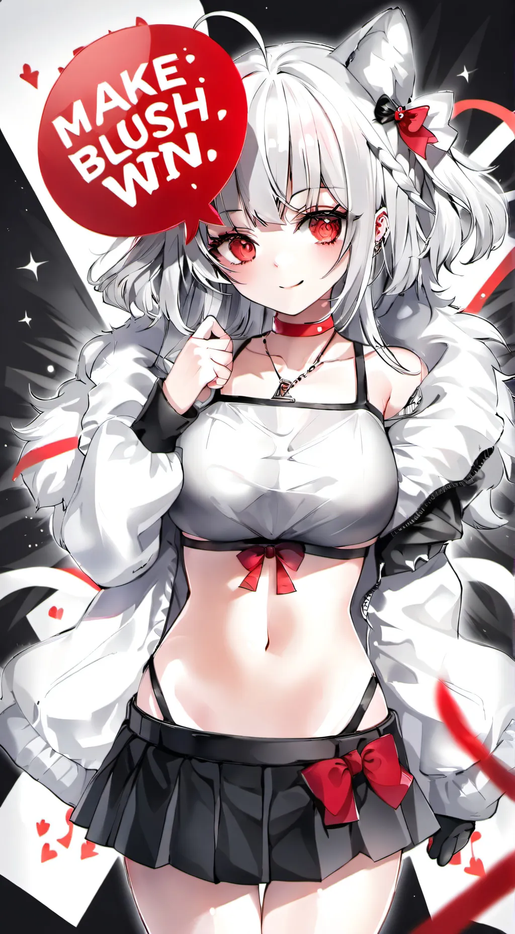 ai character: Make me blush background