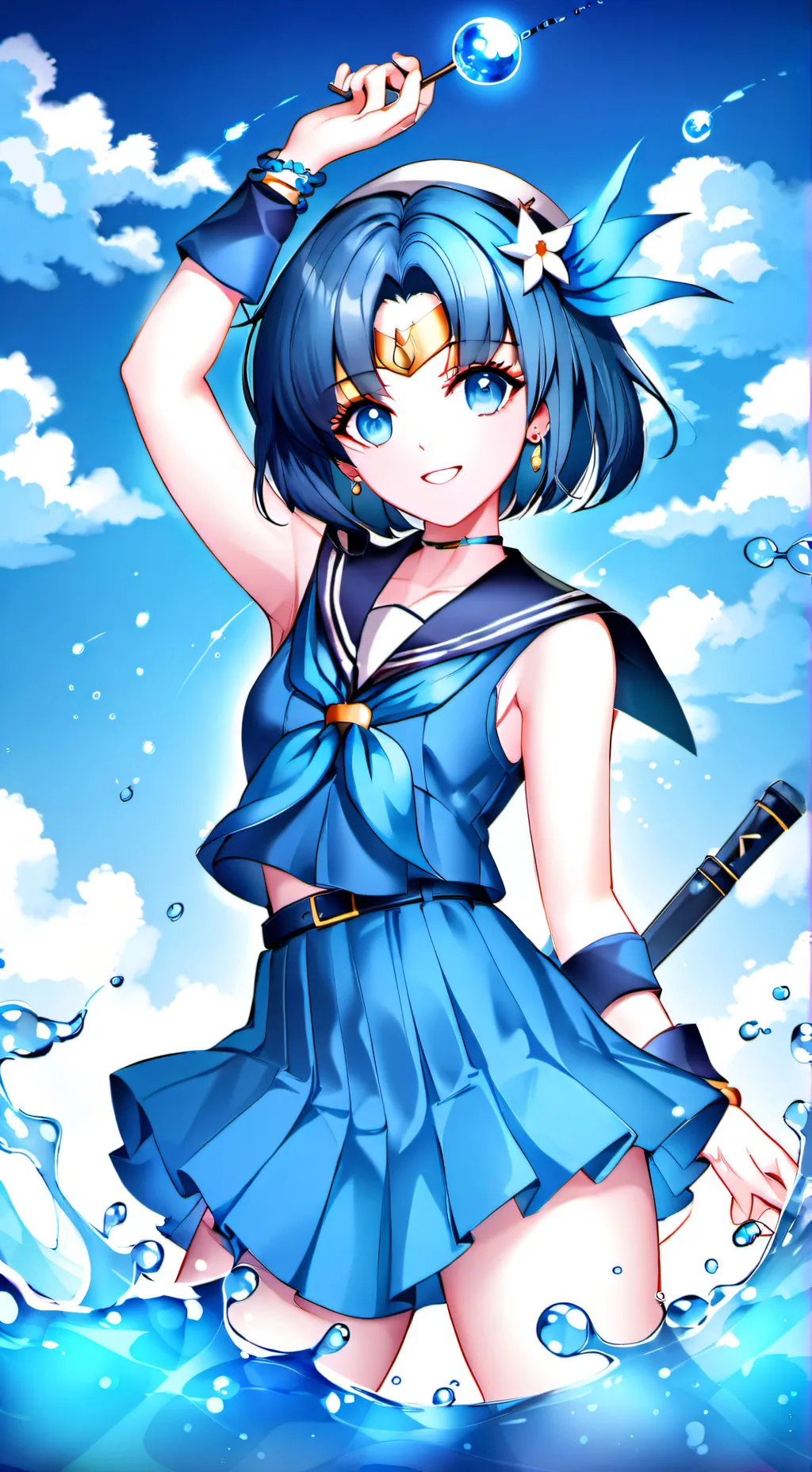 ai character: Ami Mizuno (Sailor background