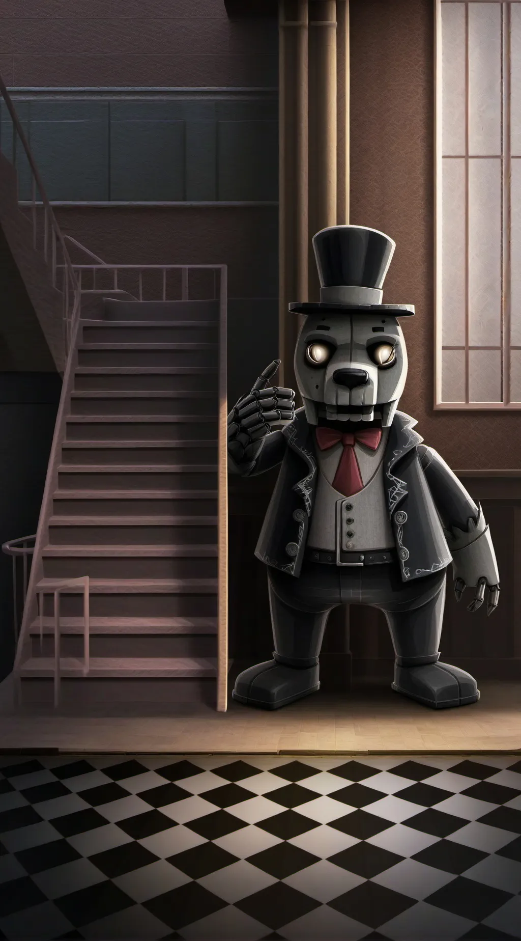 ai character: Fnaf 4 background