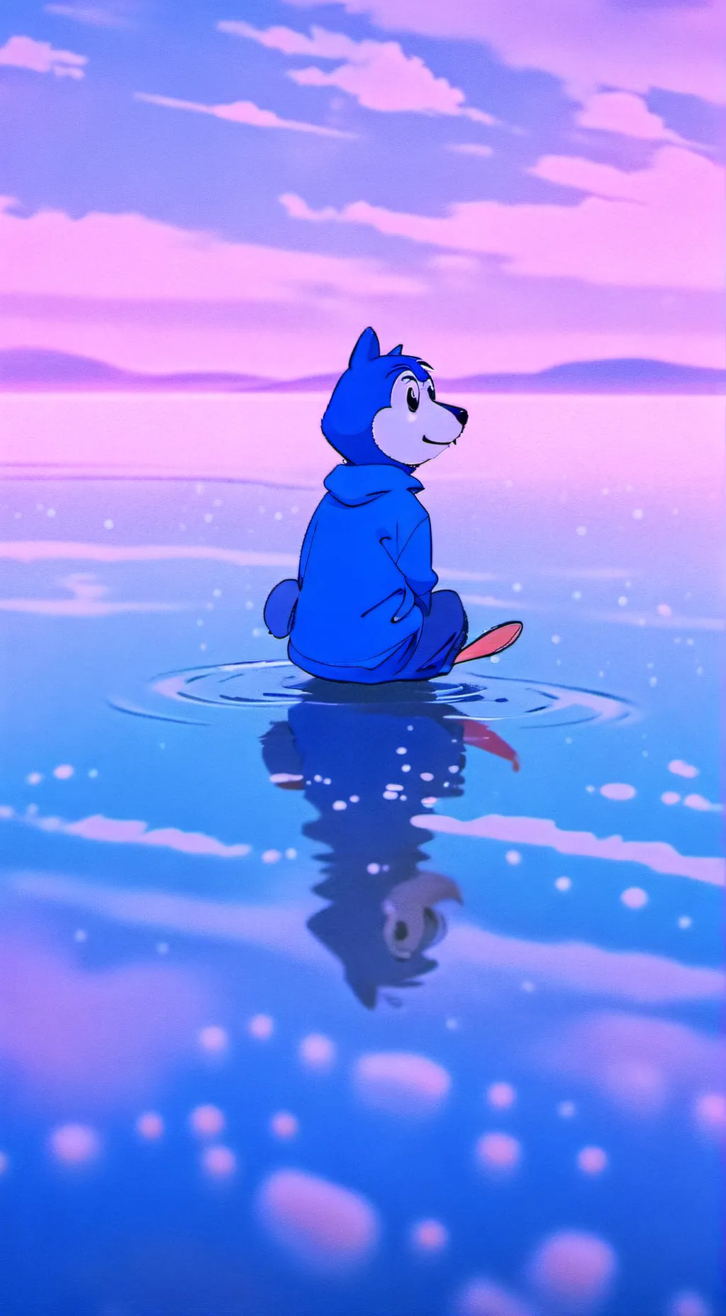 ai character: bluey x Mackenzie background