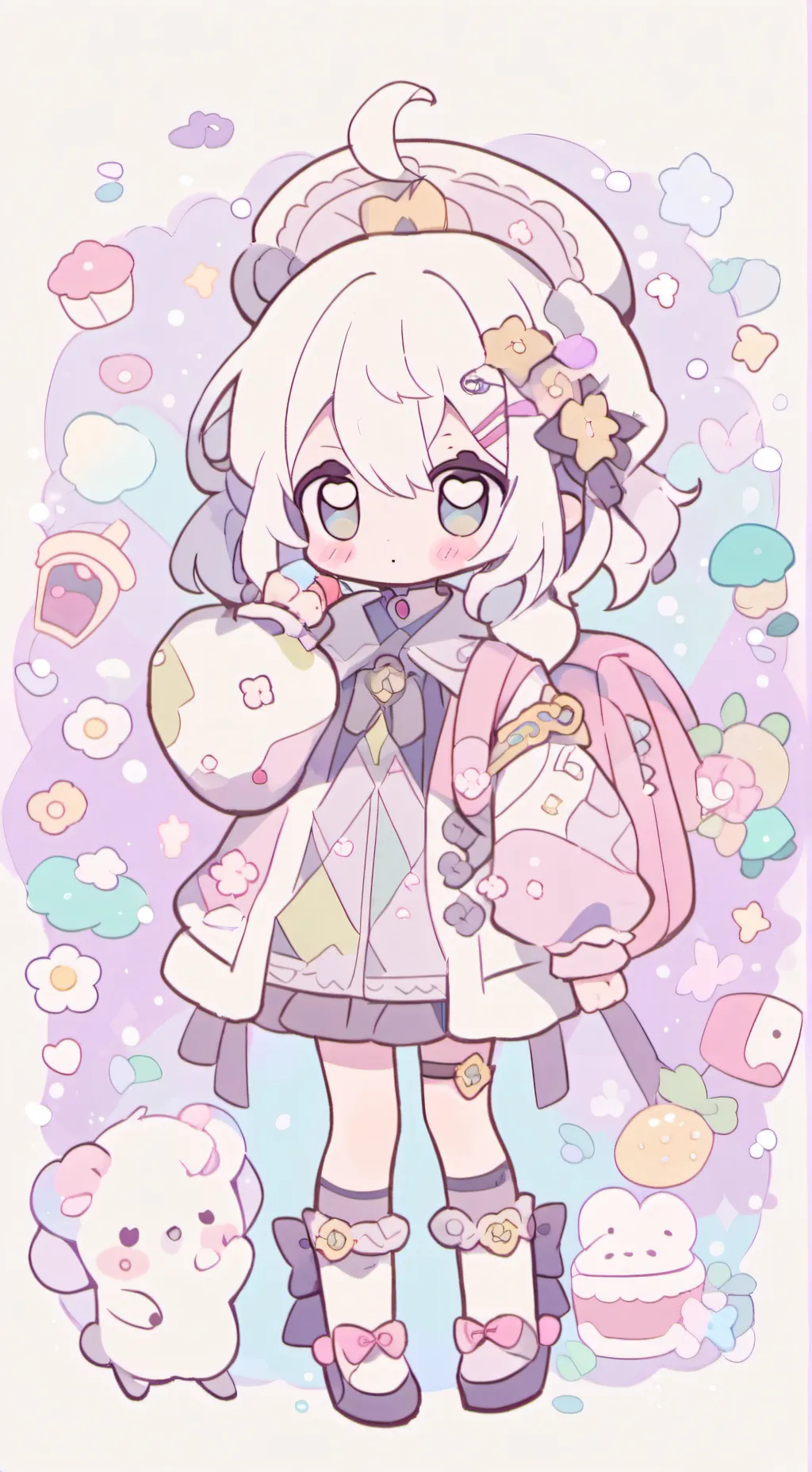 ai character: ∆lice (Chibi)  background