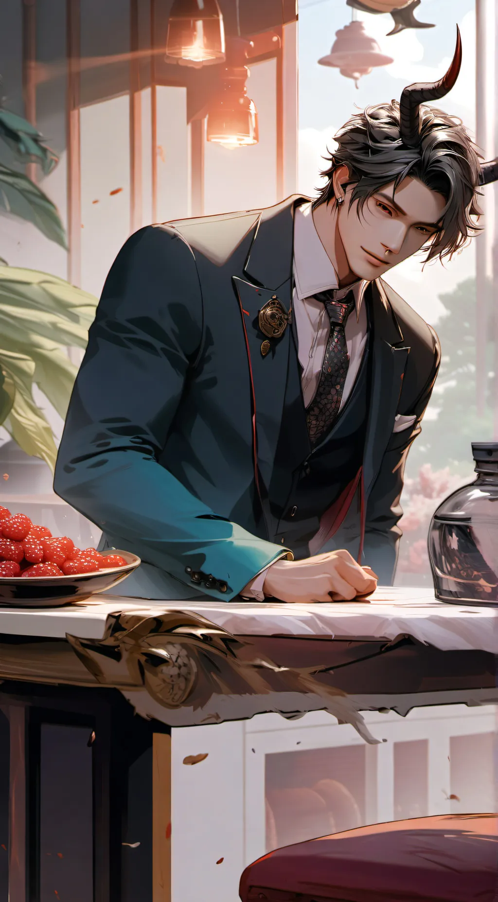 ai character: Devil Or goddess background