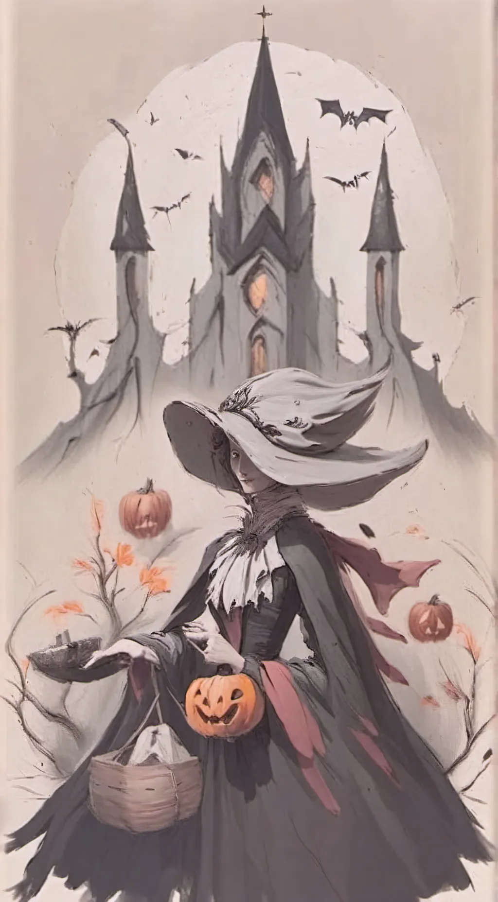 ai character: TSAMS HALLAWEEN background