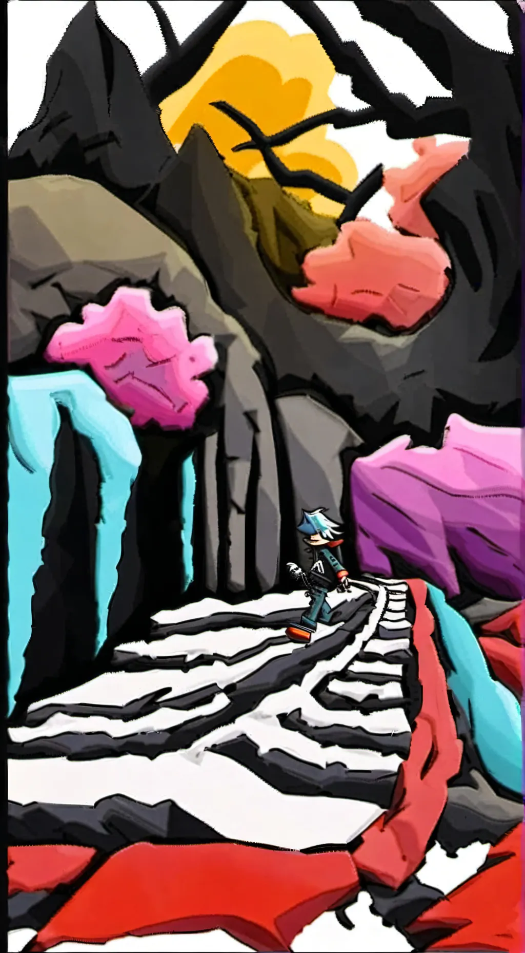 ai character: smiling critters  background