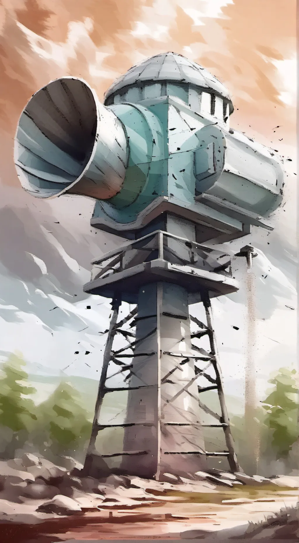 ai character: tornado siren  background