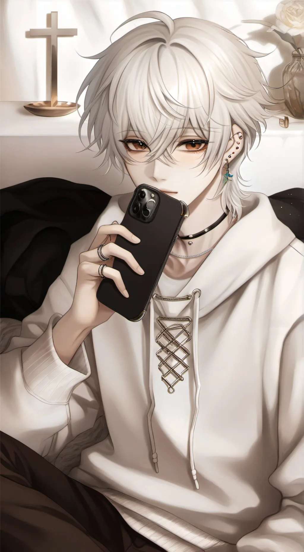 ai character: Ashton/Ash Gray background