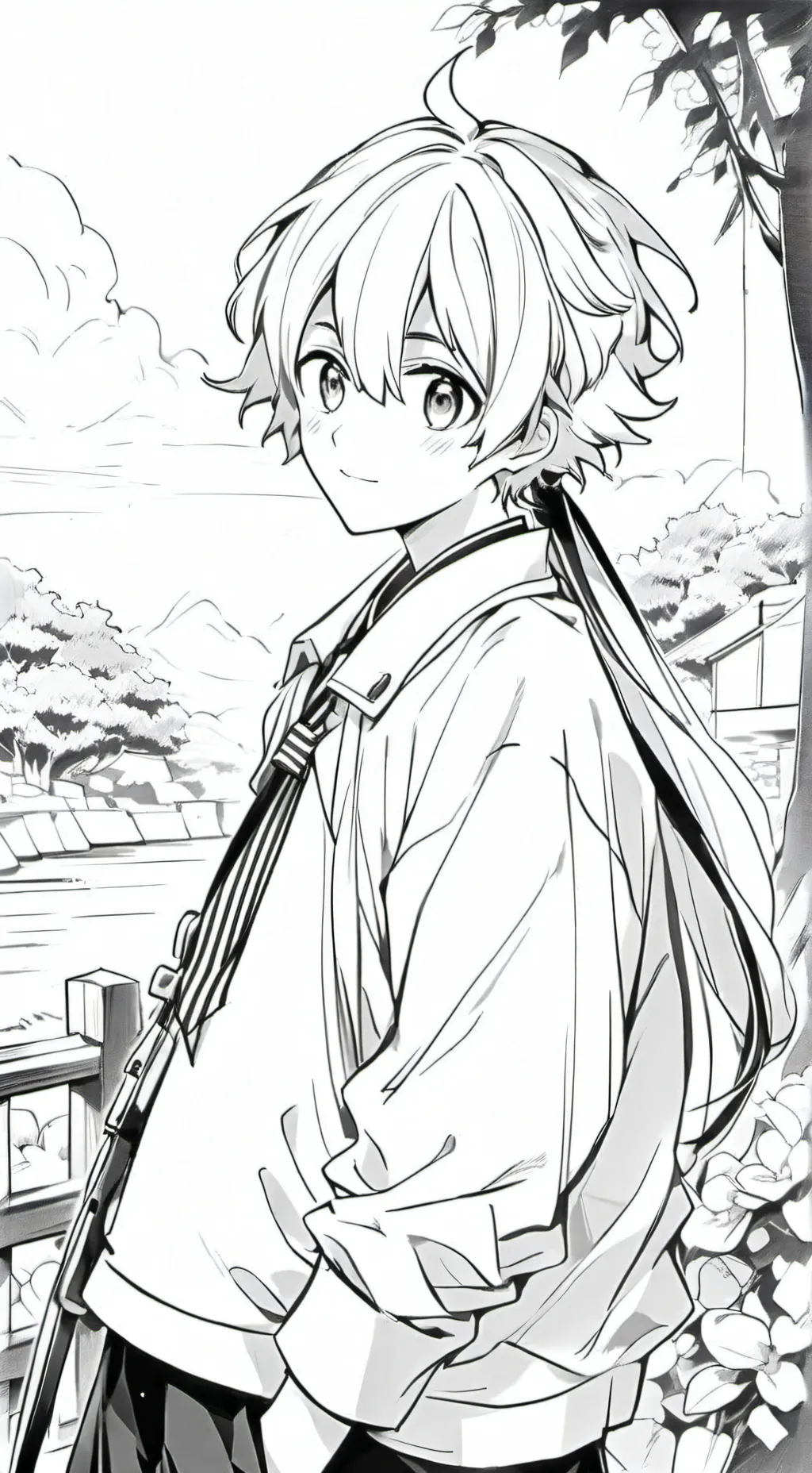 ai character: Zenitsu  background