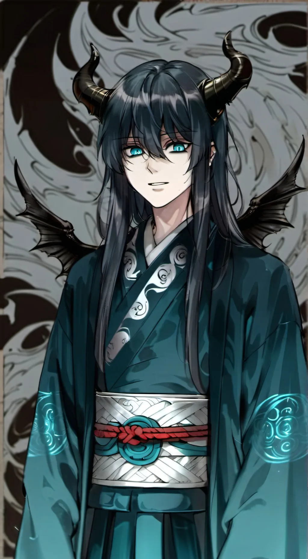 ai character: Demon genya background