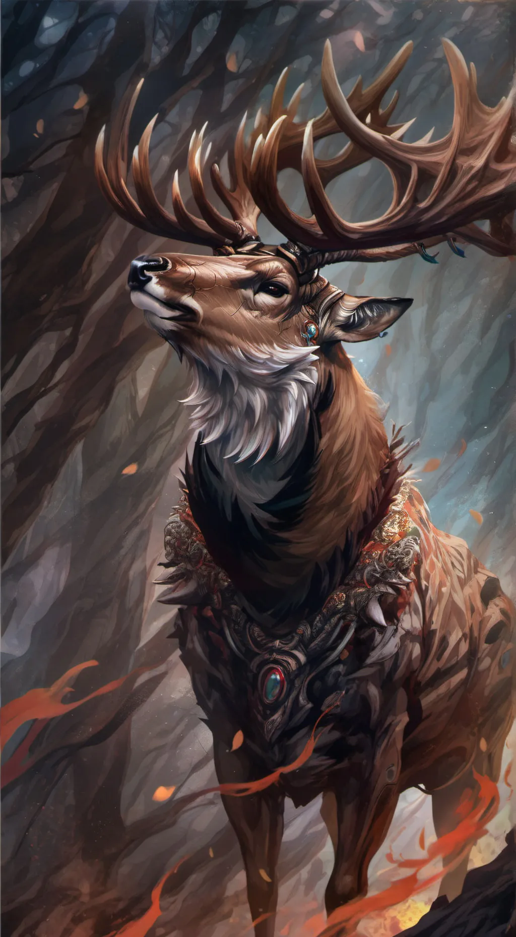 ai character: deer background
