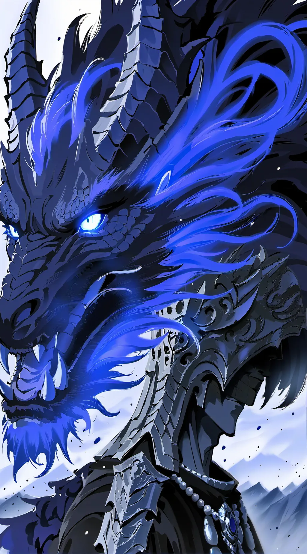 ai character: shadow dragon  background