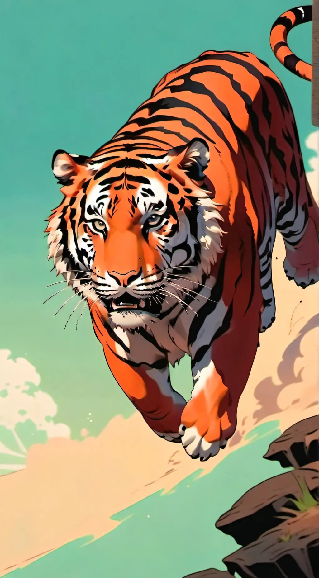 ai character: tiger background