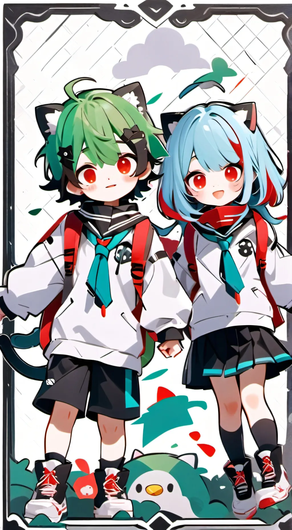 ai character: Izuku midoriya  background