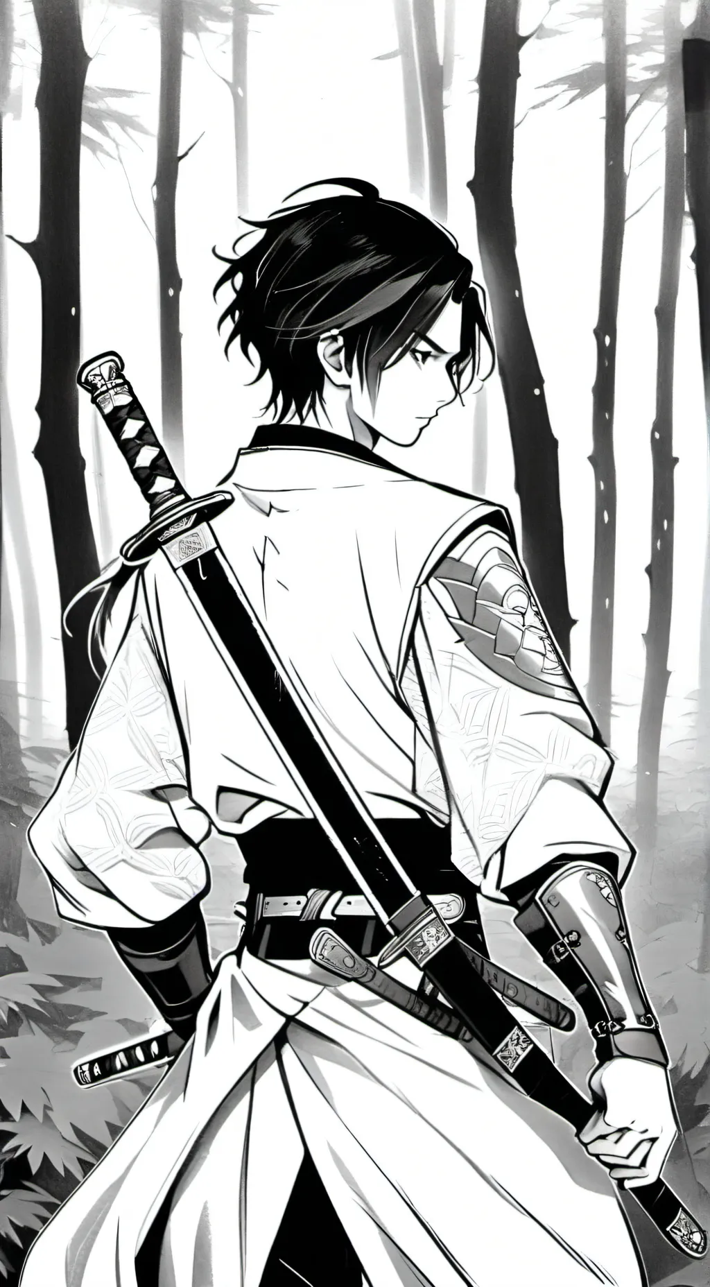 ai character: the forest background