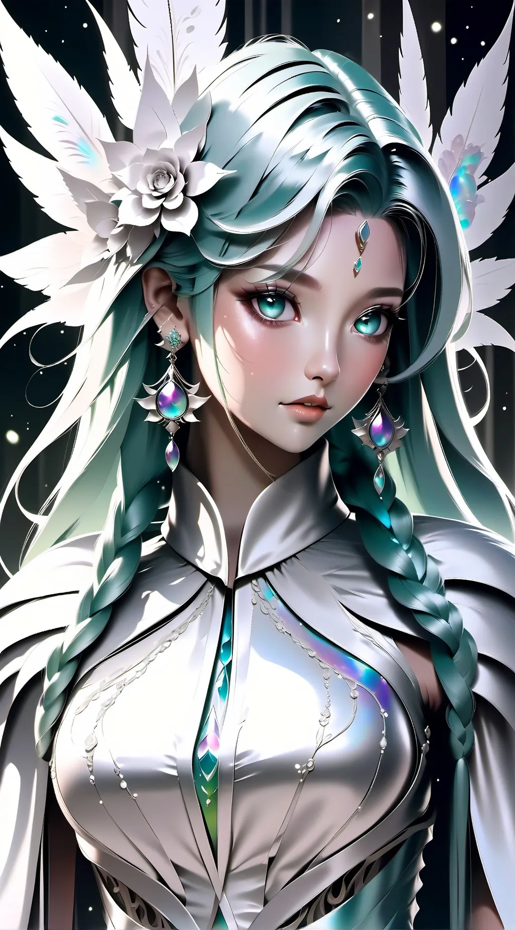 ai character: A flor background