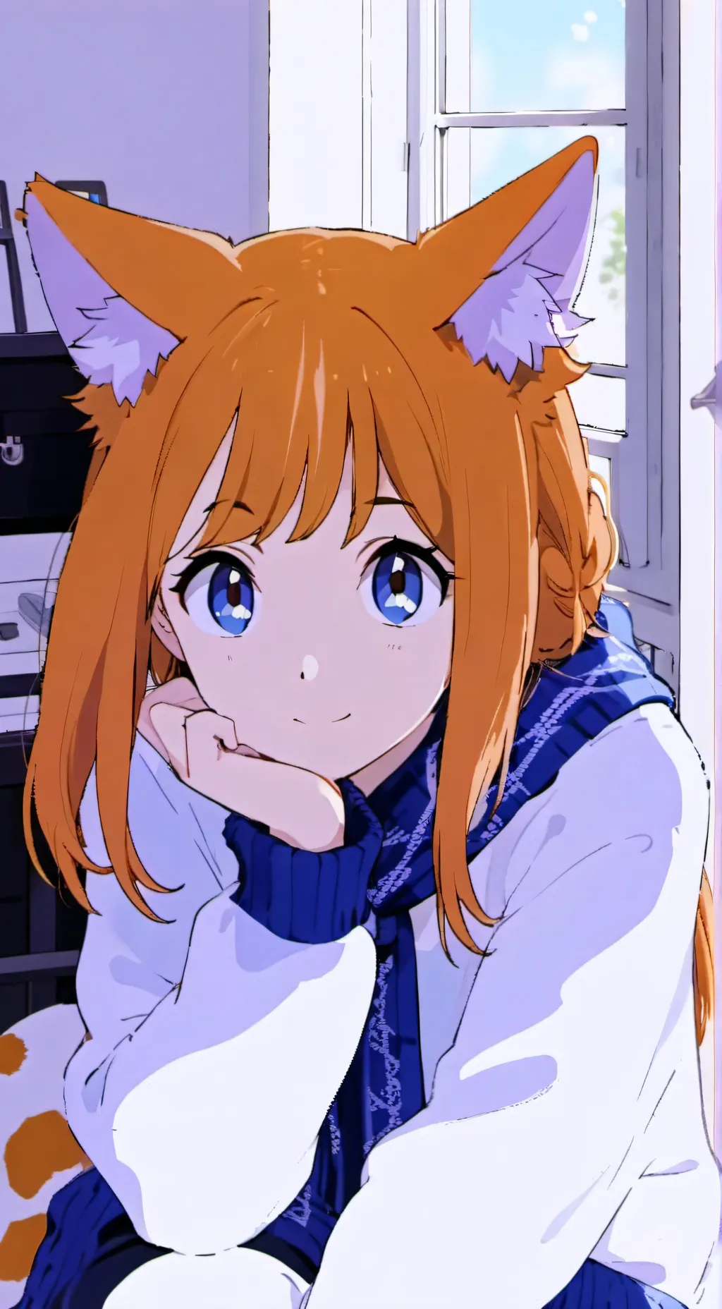 ai character: Sunny the Tortie Spirit background