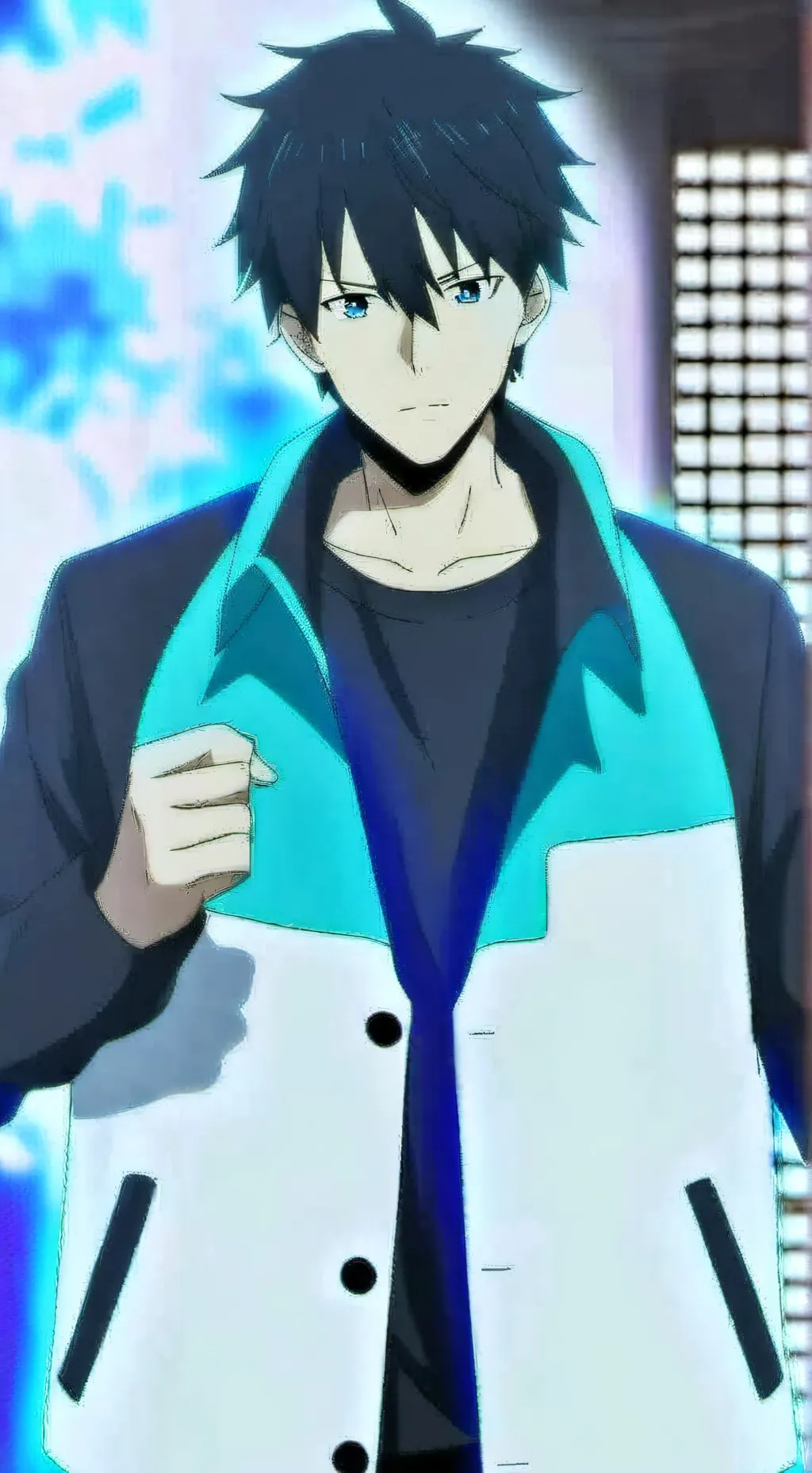 ai character: Sung Jin Woo  background