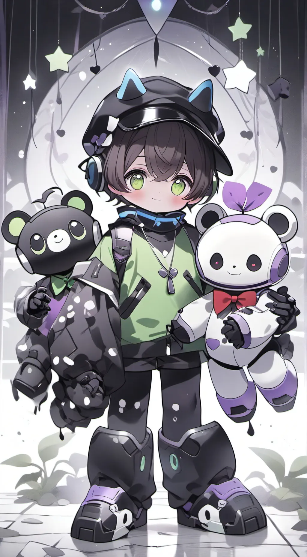 ai character: robot crew background