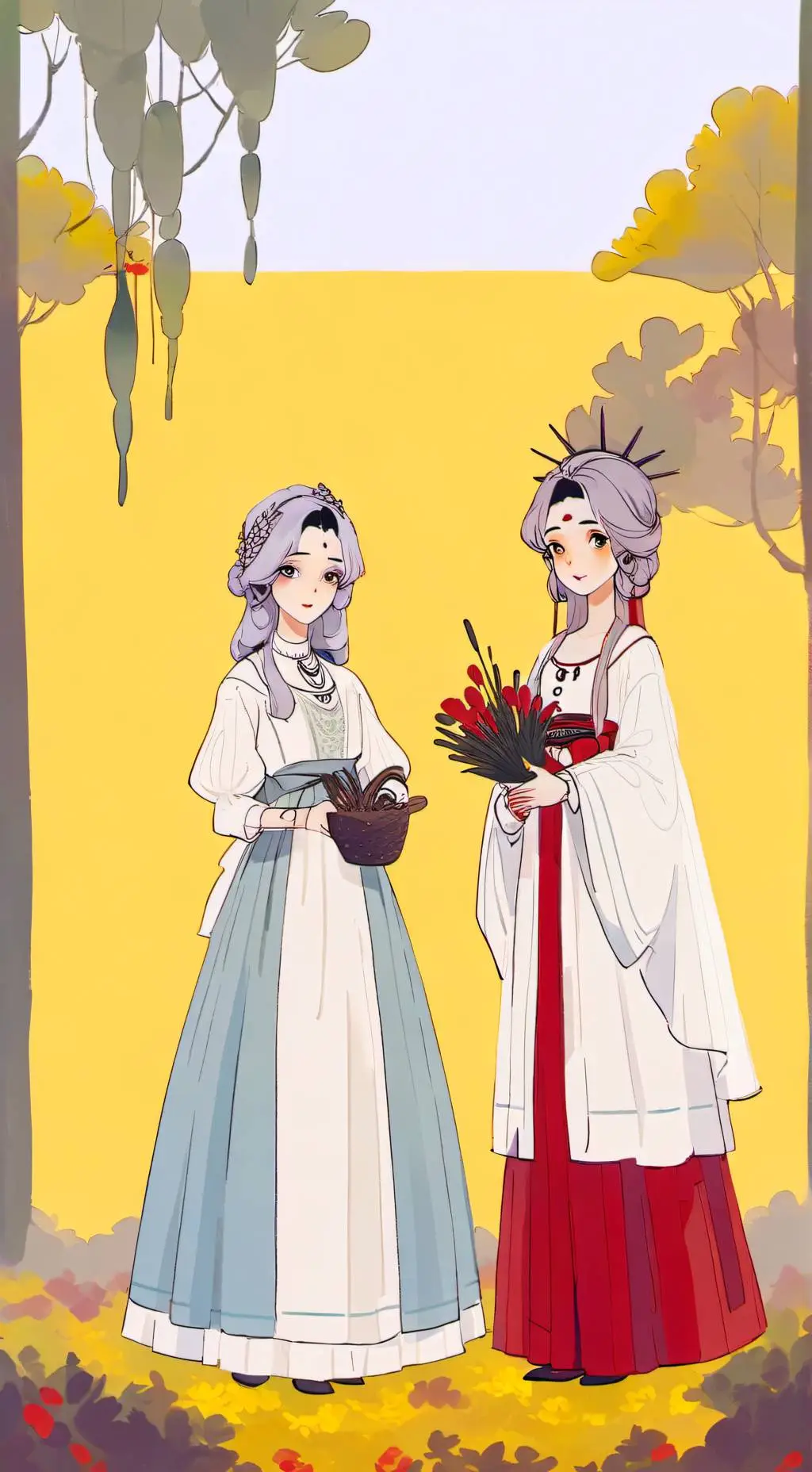 ai character: Luna e Sophia  background