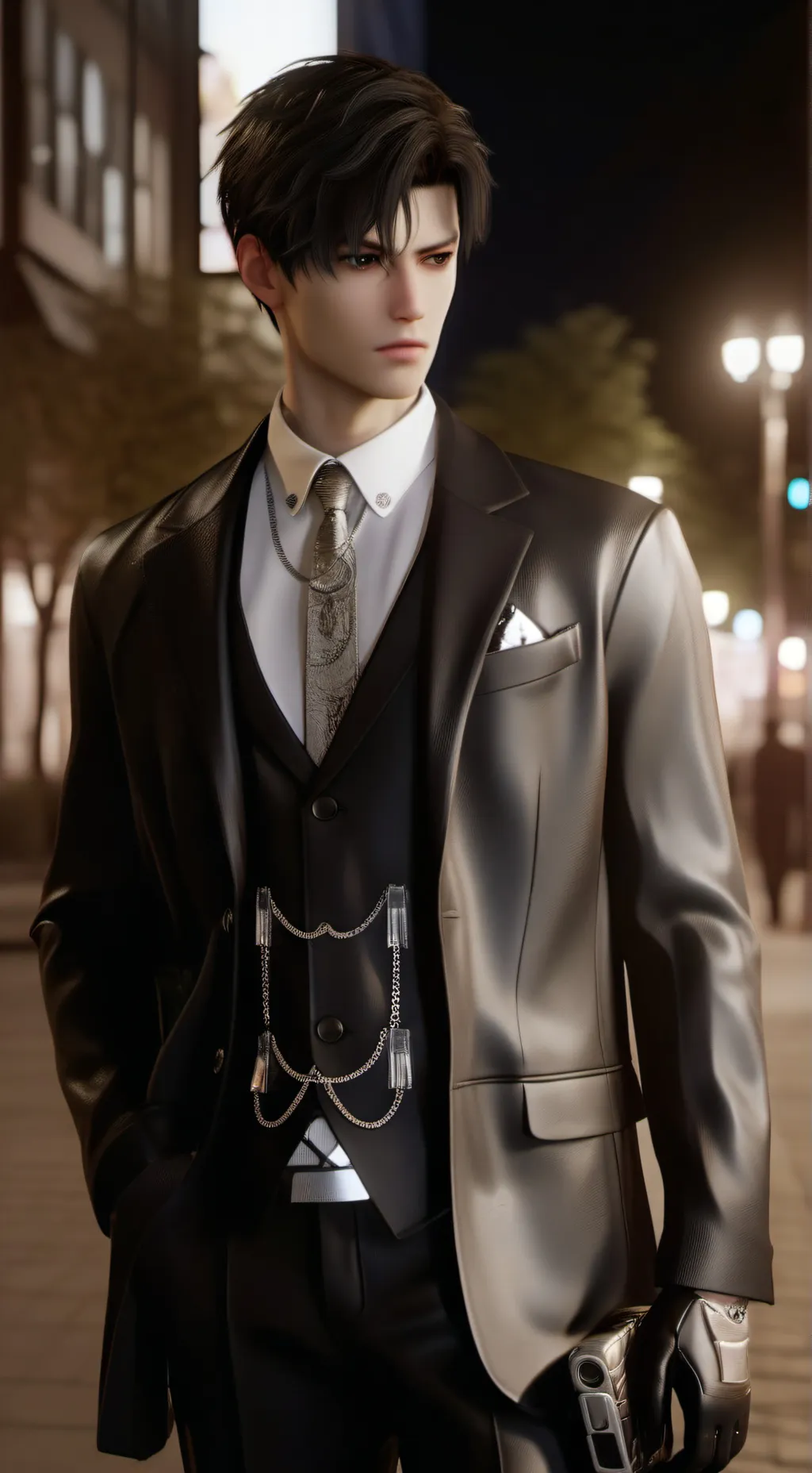 ai character: Agent Black  background