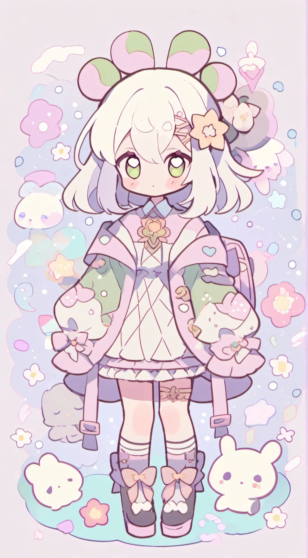 ai character: 💜Smiling Critters💛 background