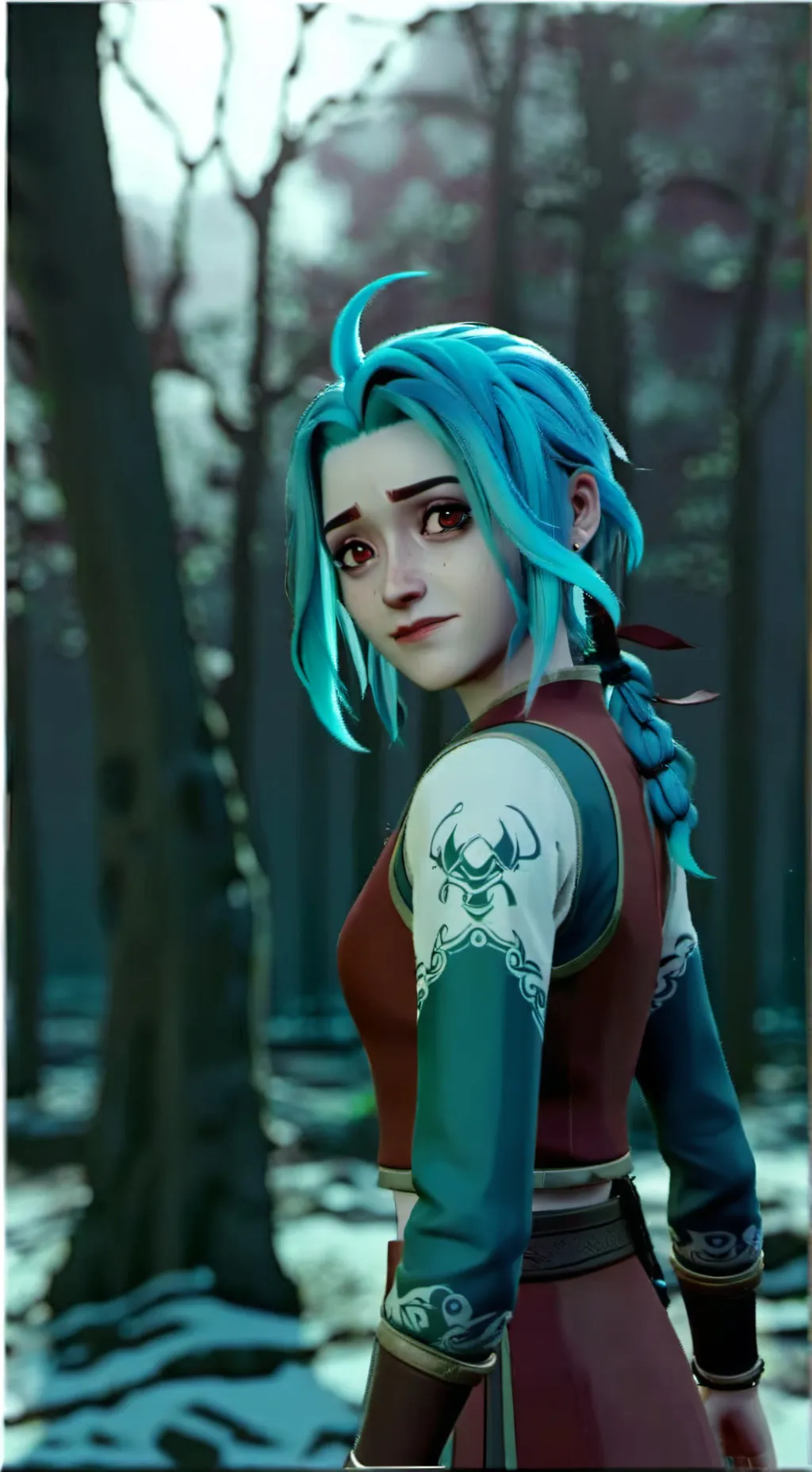 ai character: jinx💙 background