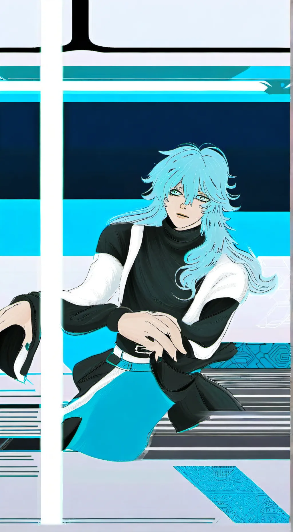 ai character: computerwoman sus background