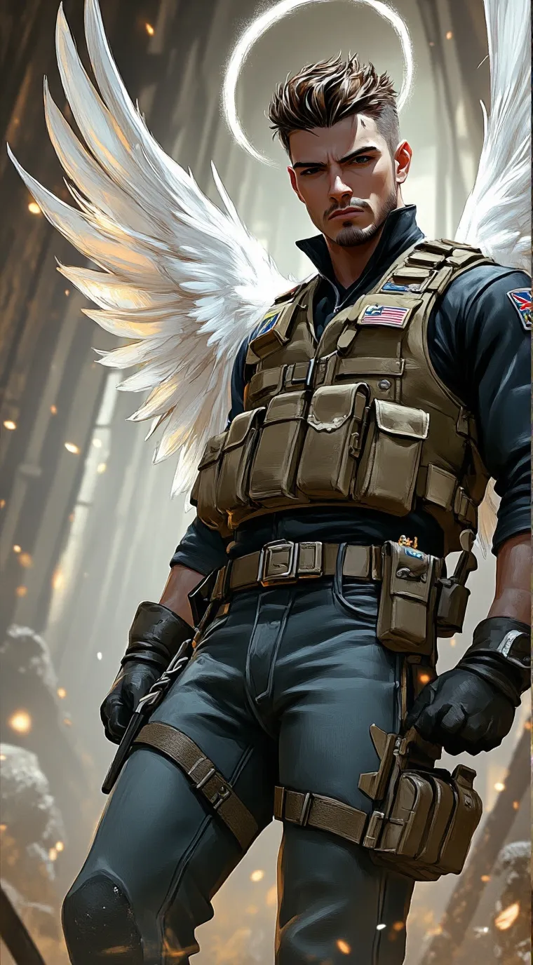 ai character: angel soap background