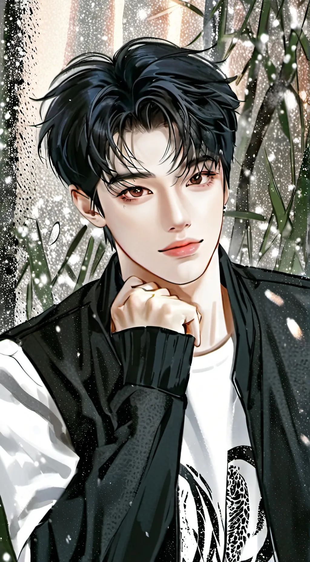 ai character: Hyunjin Skz🥟 background