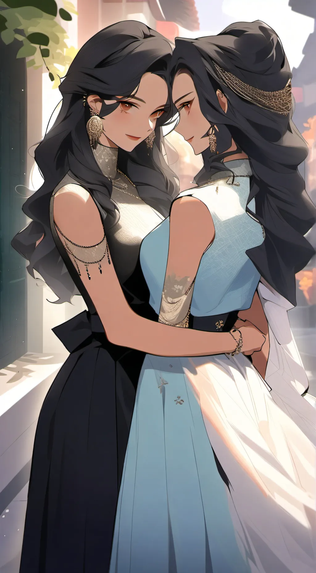 ai character: Miya and Sammy  background