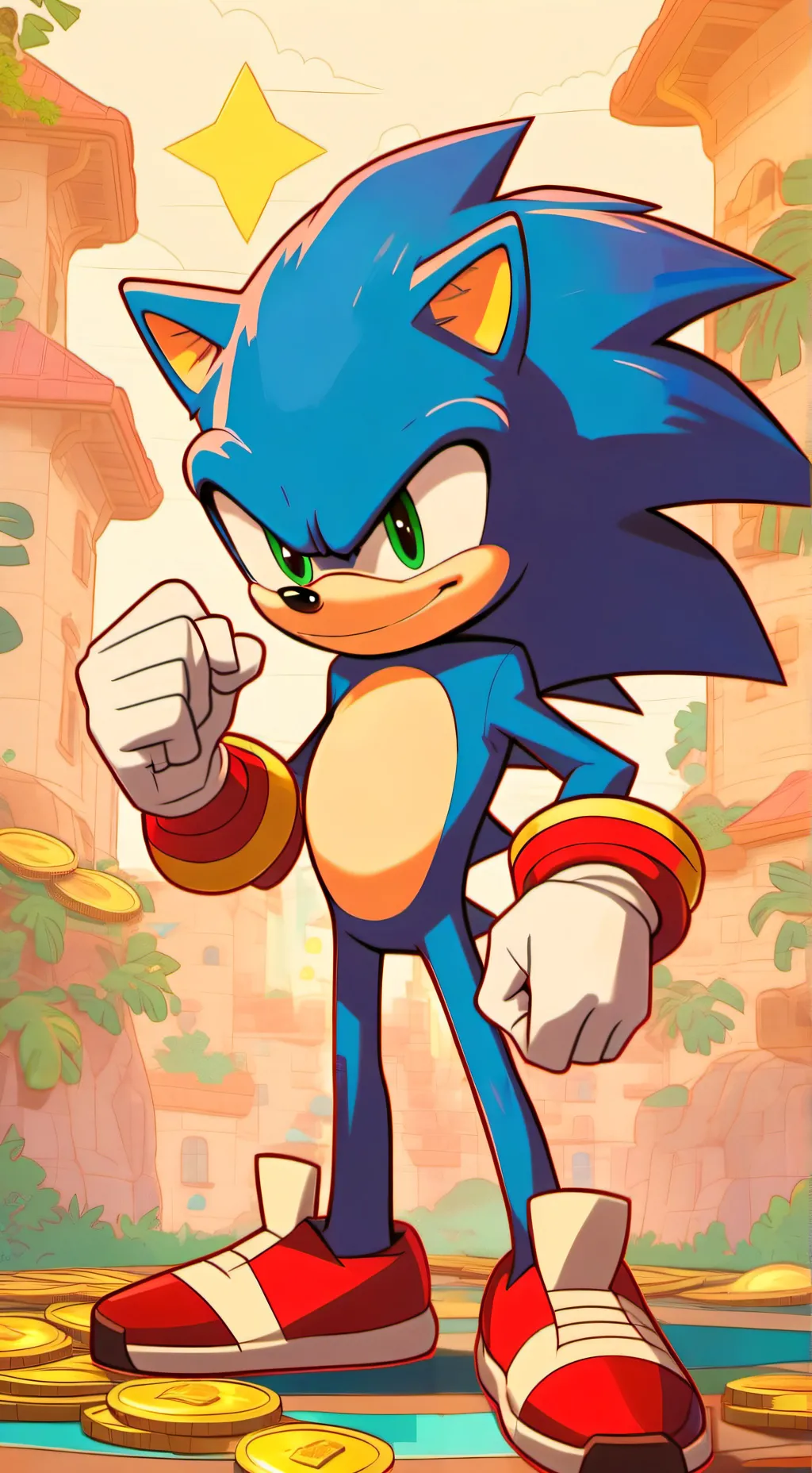 ai character: Sonic  background