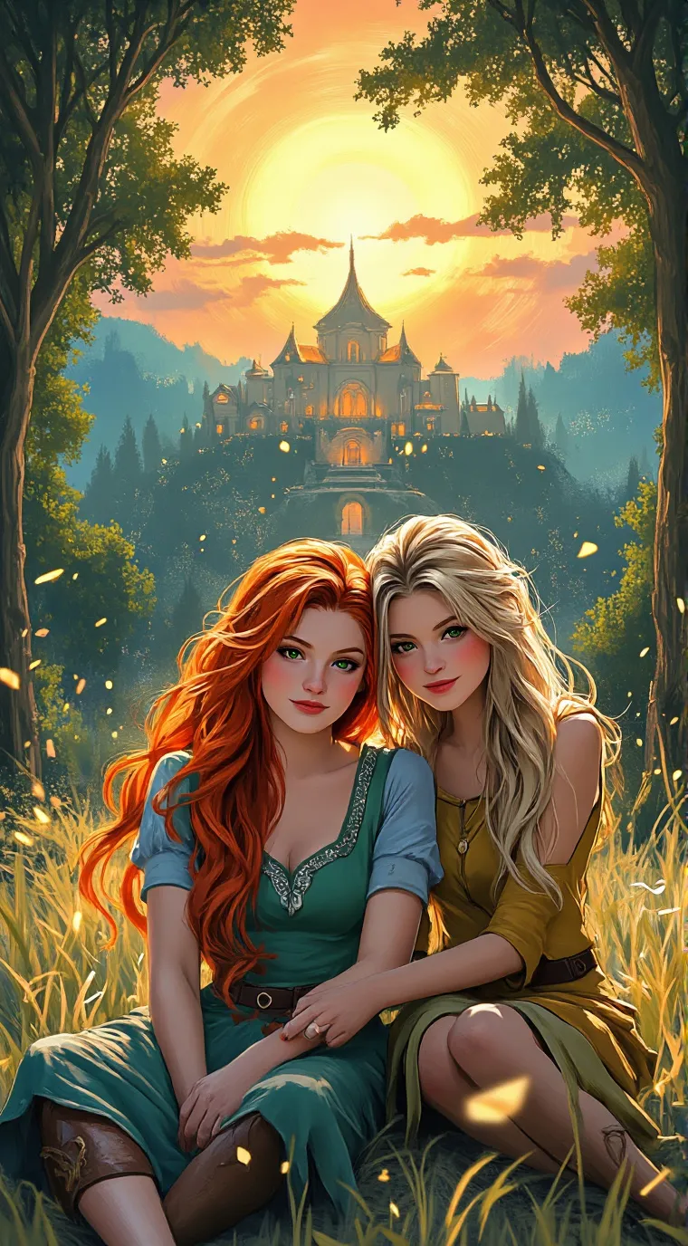 ai character: Aria and Luna background