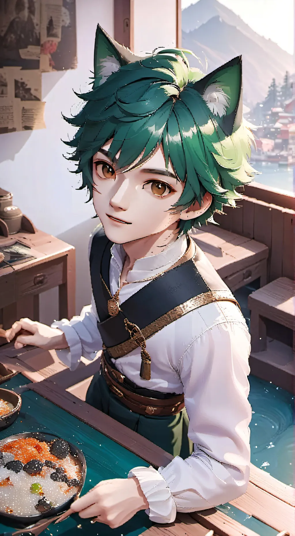 ai character: Kai  background