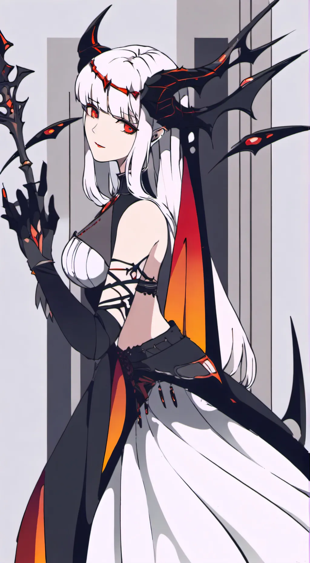 ai character: Deep demon female background