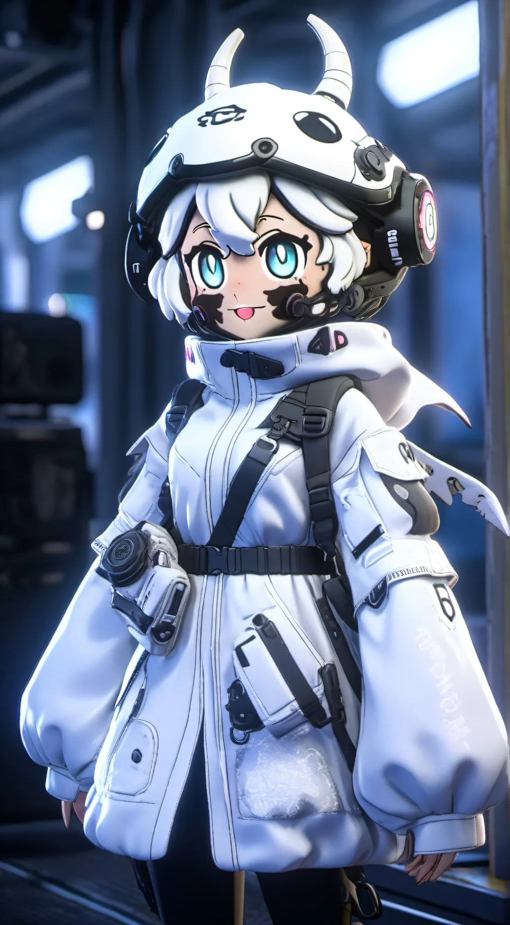 ai character: durple background