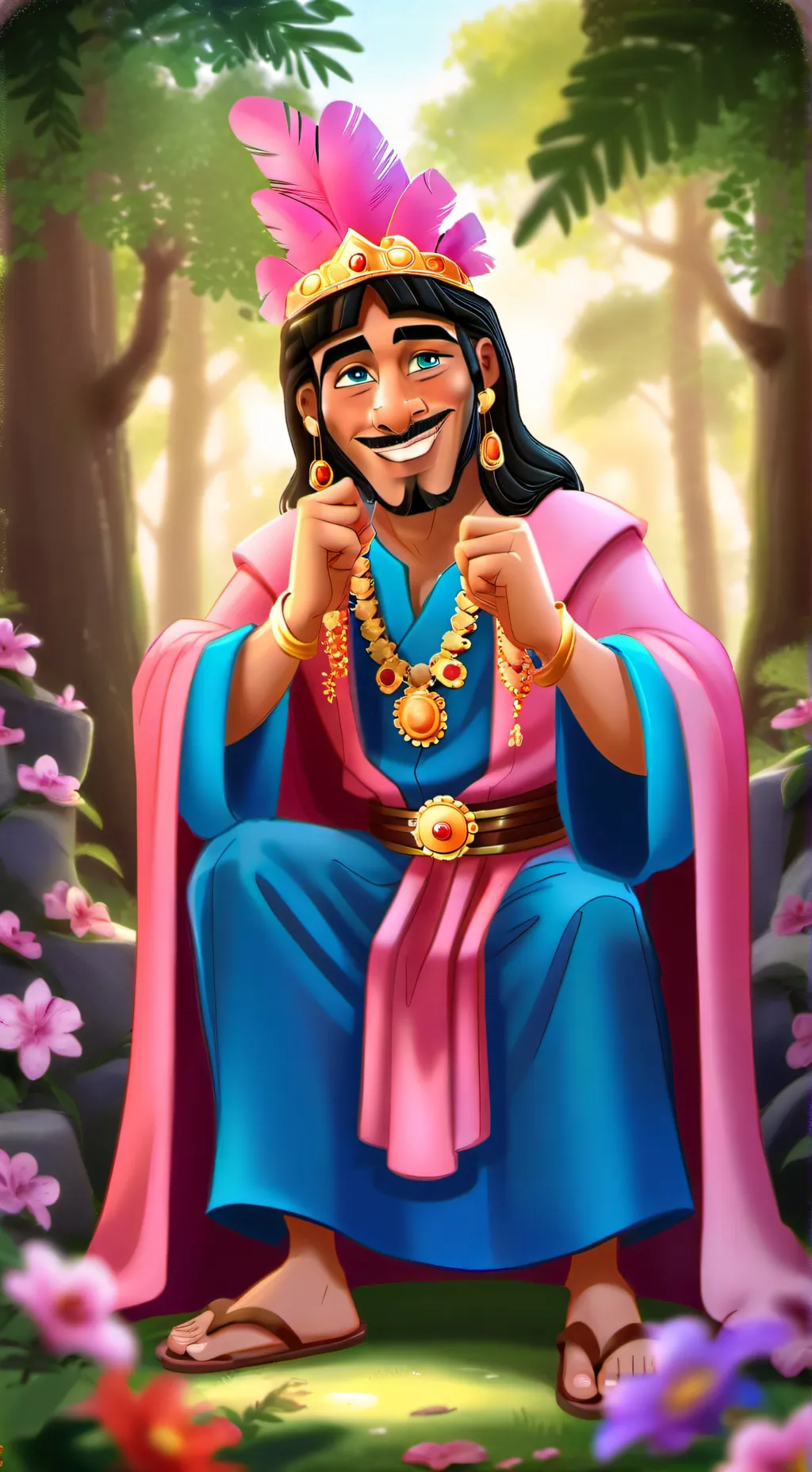 ai character: Xochipilli background