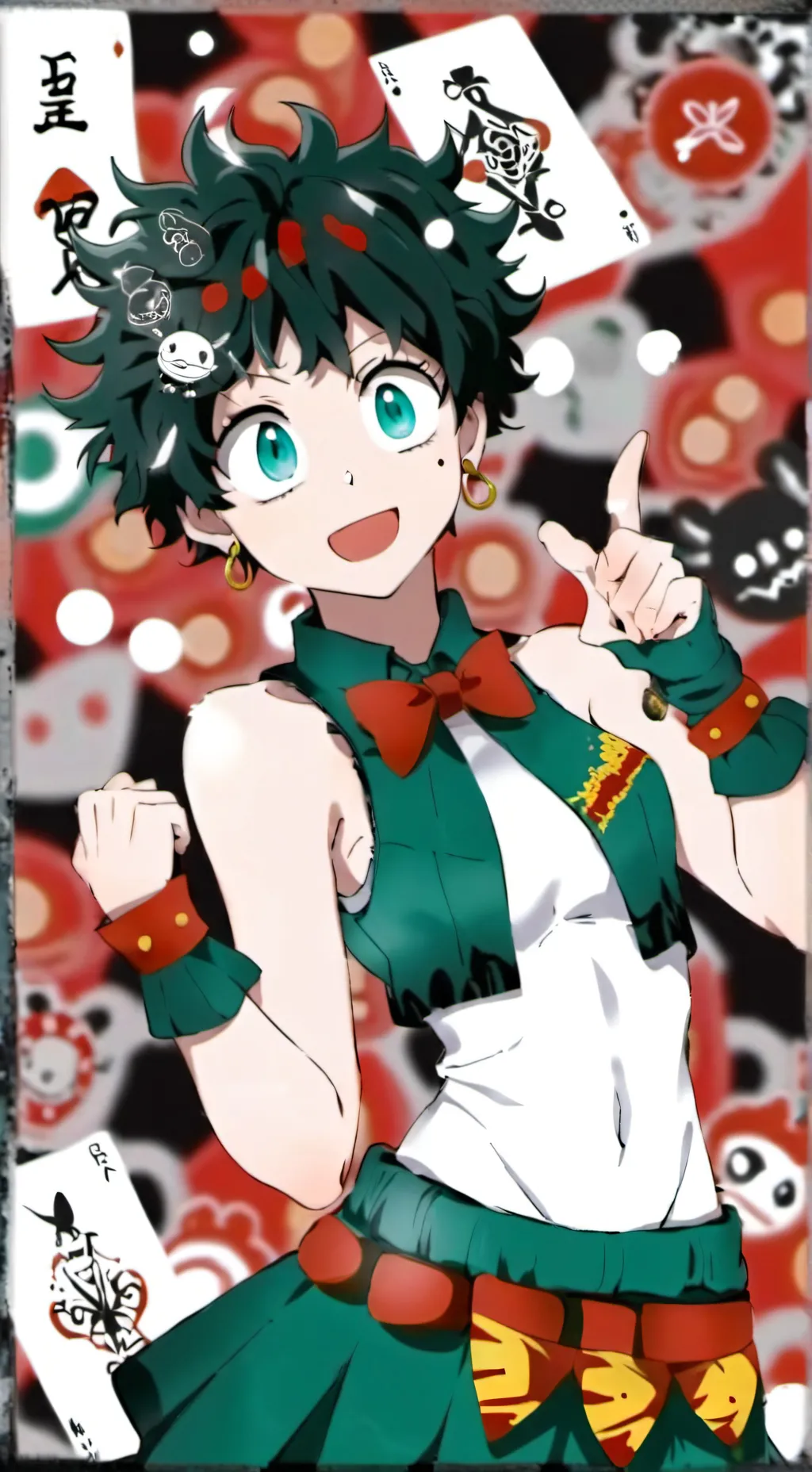 ai character: girl deku background