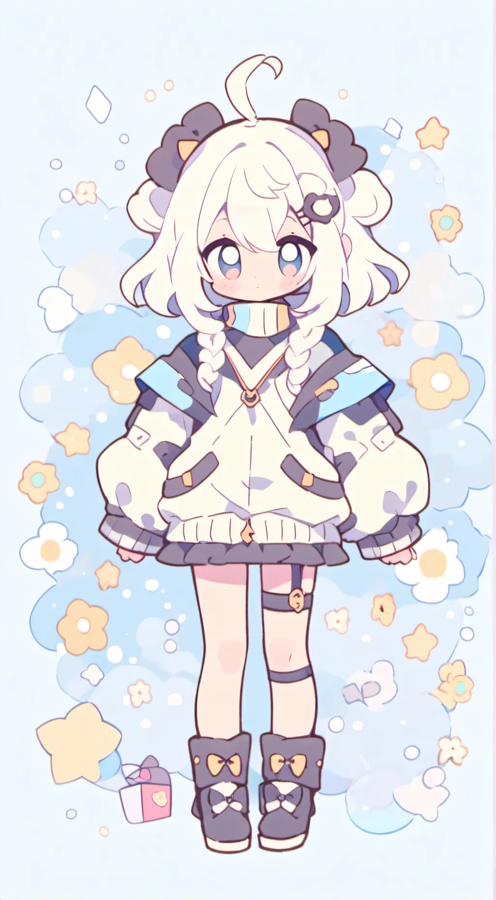 ai character: Radiostatic kid background