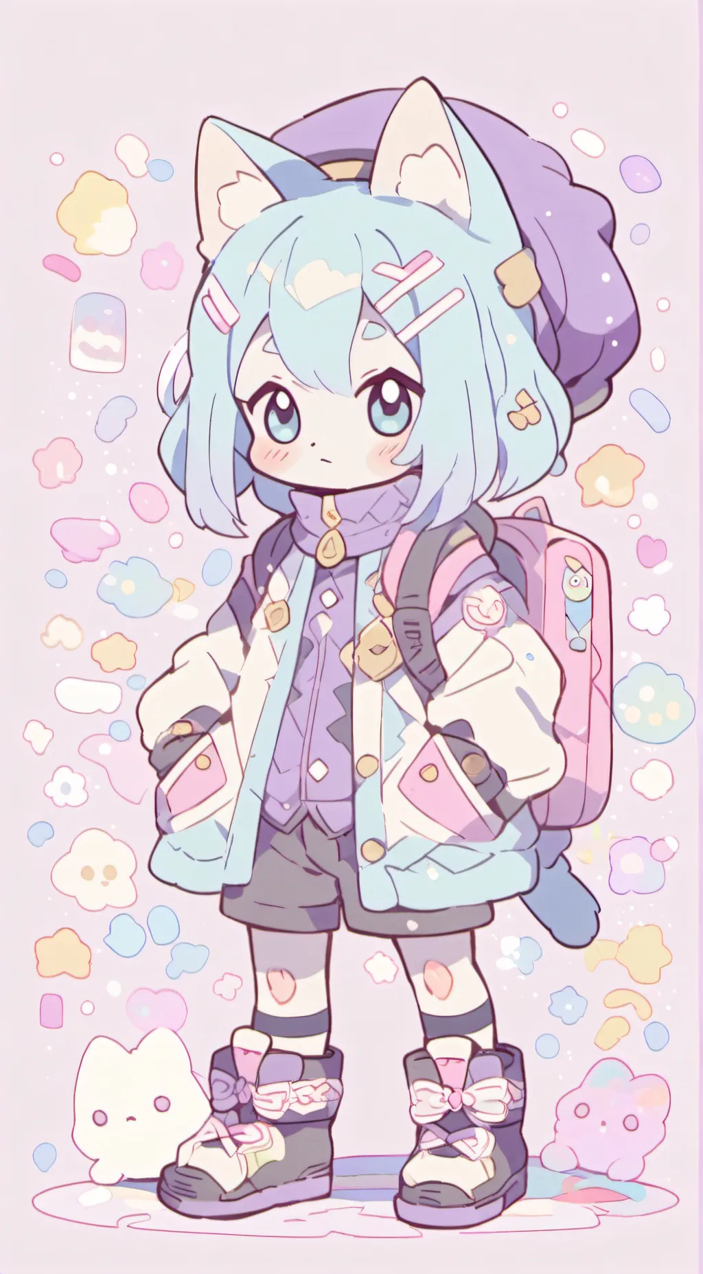 ai character: cat woman background